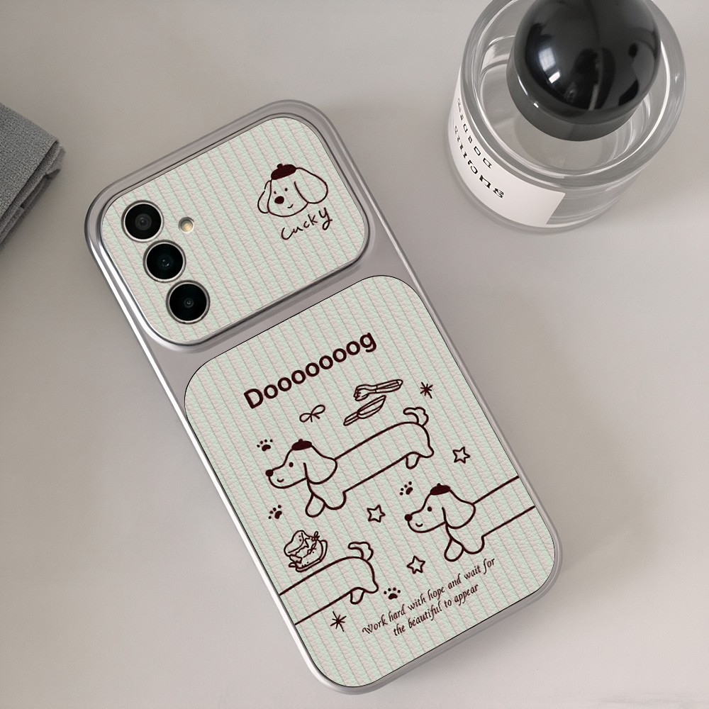 Cartoon Dachshund Phone Case F - Camera Wrist Strap recension och pris