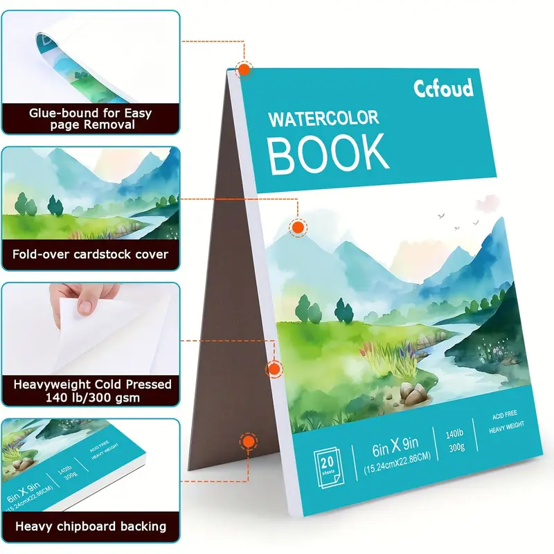 2pcs 12 Sheets Watercolor Sket - Photography Book recension och pris